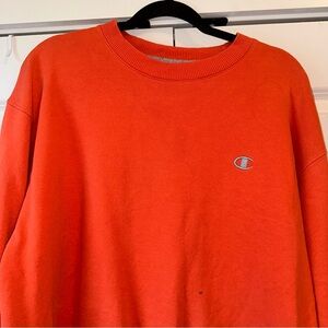 Vintage Champion Crewneck Sweatshirt in Orange Size Large